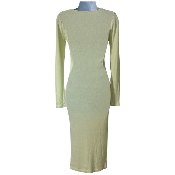 Monrow-Revolve light lime green midi, ribbed, NWOT small - Picture 3 of 7